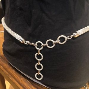 Rope belt in silver
